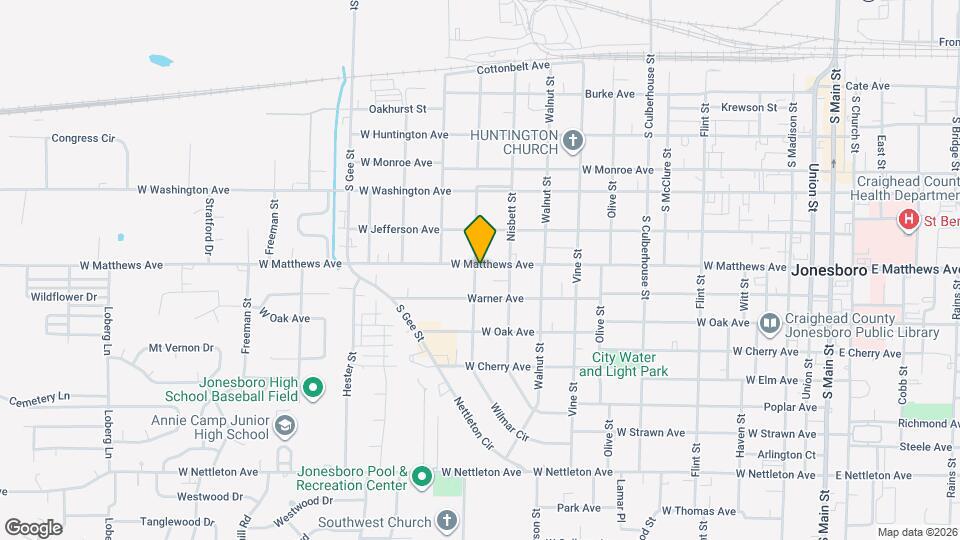 1125 W Matthews Ave Map and Location Details