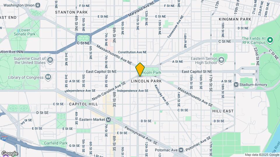 1105 E Capitol St SE Map and Location Details