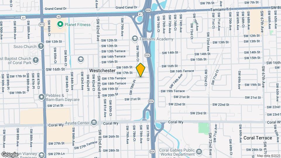 7750 SW 17th Terrace Map and Location Details