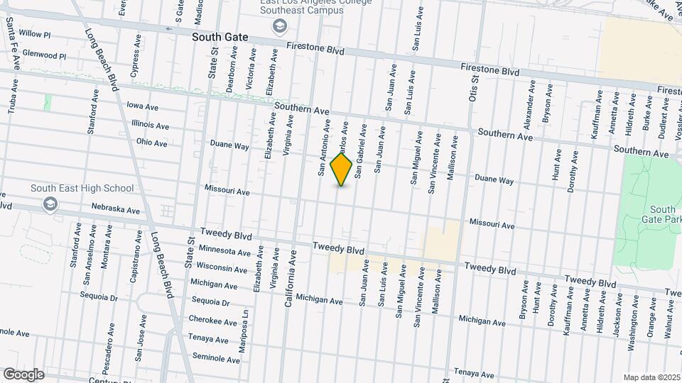 9616 San Carlos Ave Map and Location Details