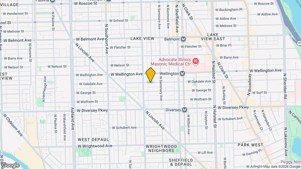 1133 W Oakdale Ave Map and Location Details