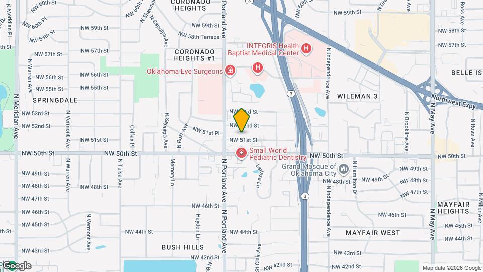 3609 NW 51st St Map and Location Details