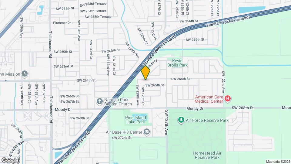 12810 SW 264th St Map and Location Details