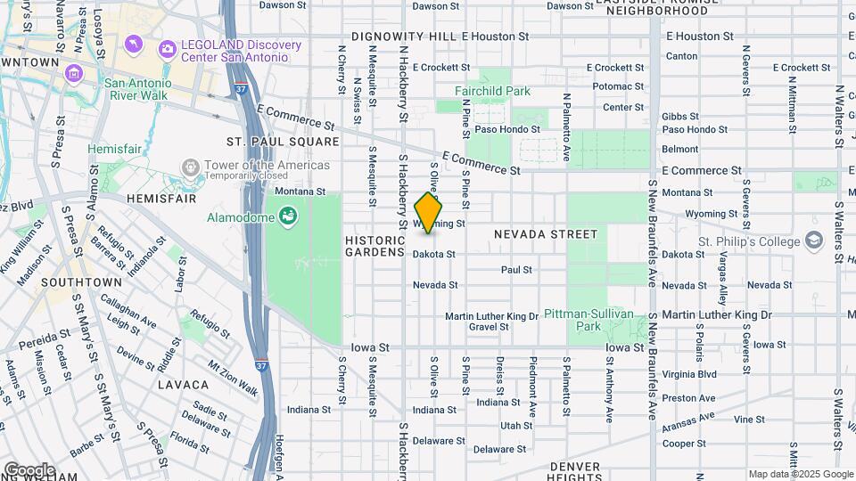 319 S Olive St Map and Location Details