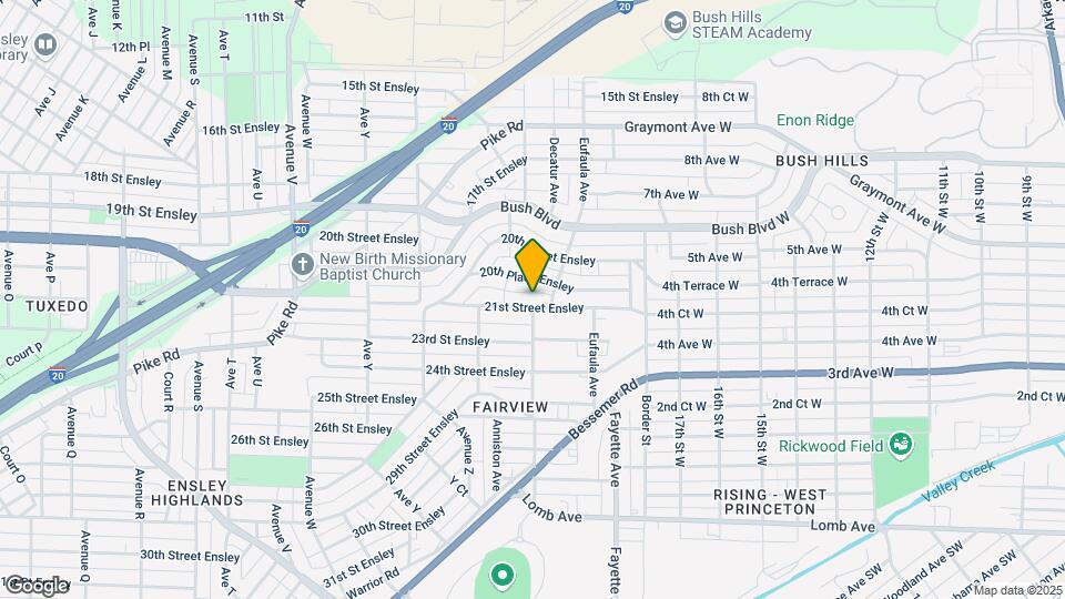 2744 21st Street Ensley Map and Location Details