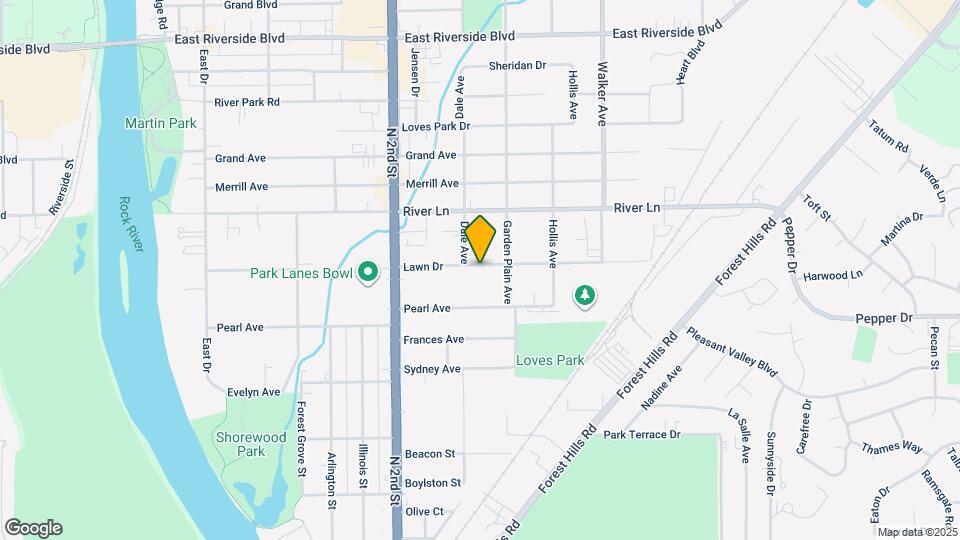 611 Lawn Drive, Unit Apartment #2/Upper Unit Map and Location Details