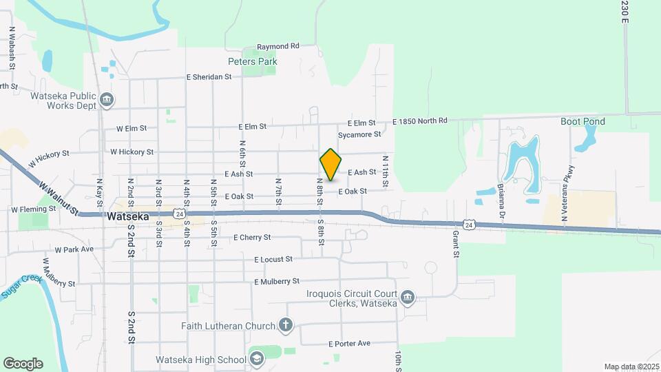 604 E Oak St Map and Location Details