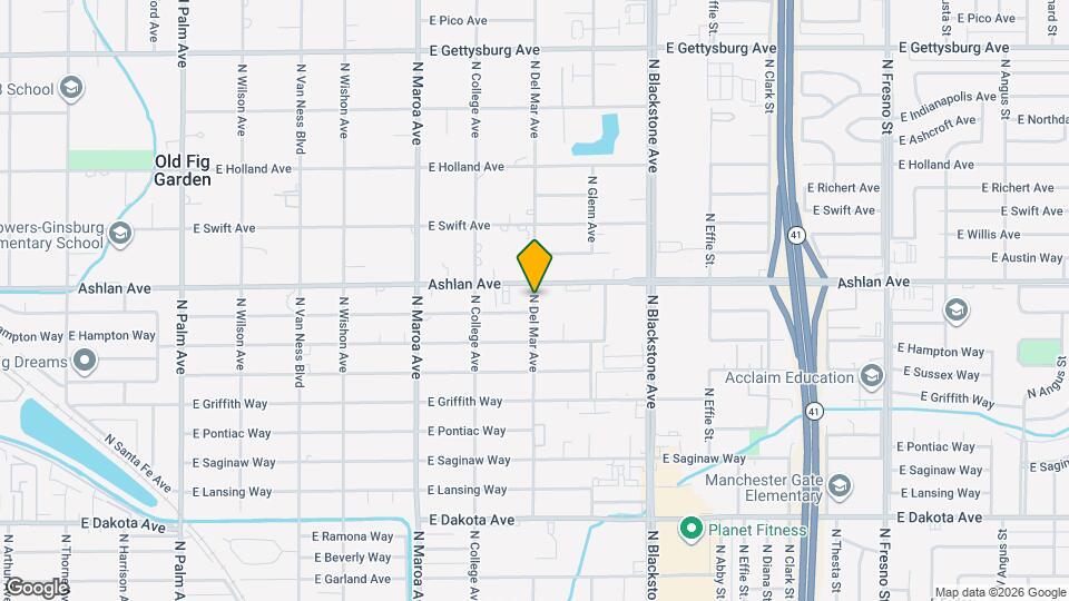 4134 N Maroa Ave Map and Location Details