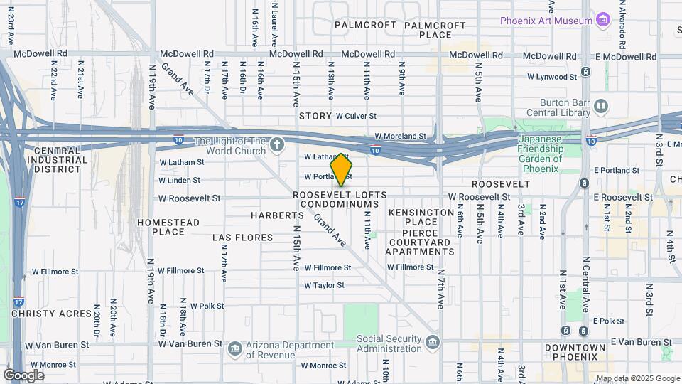 1214 W Roosevelt St Map and Location Details
