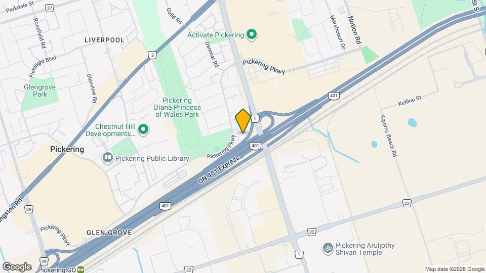 1625 Pickering Pkwy, Unit 703 Map and Location Details