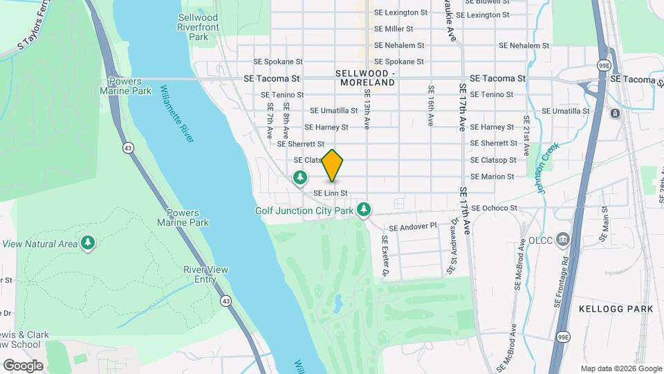 8725 SE 11th Ave Map and Location Details