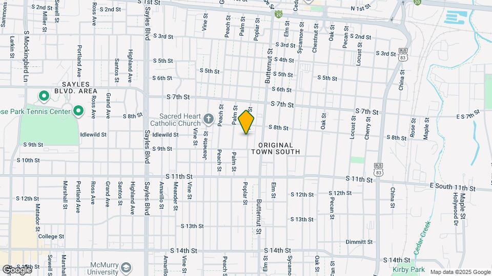 840 Poplar St Map and Location Details