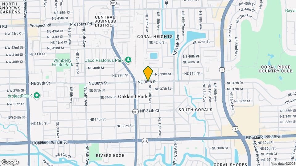 3781 NE 13th Ave Map and Location Details