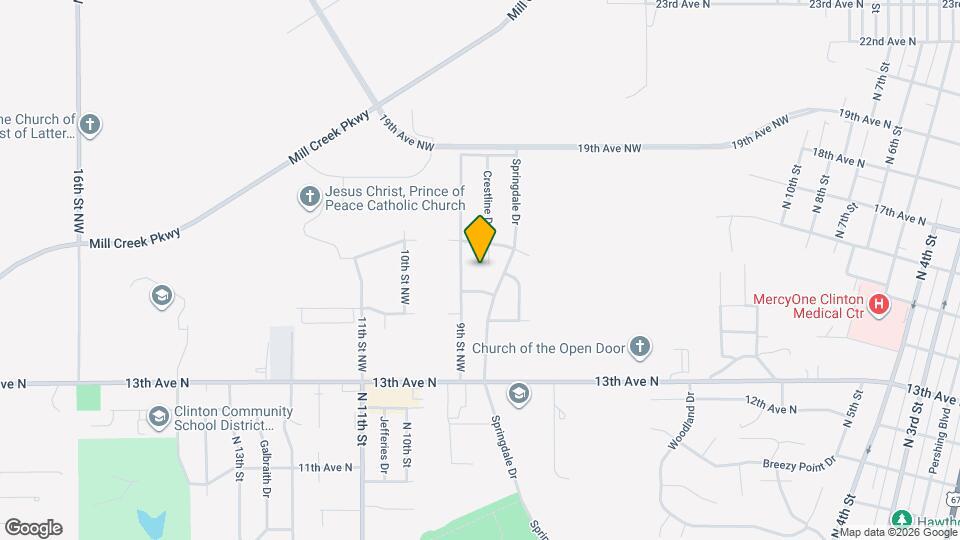 1512 Crestline Dr Map and Location Details