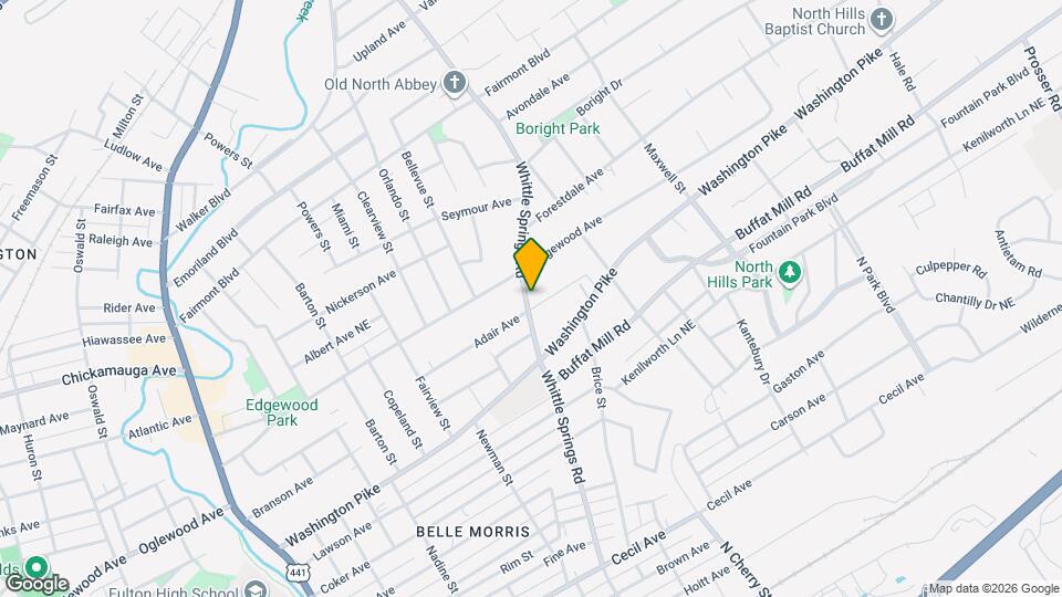 2806 Whittle Springs Rd Map and Location Details