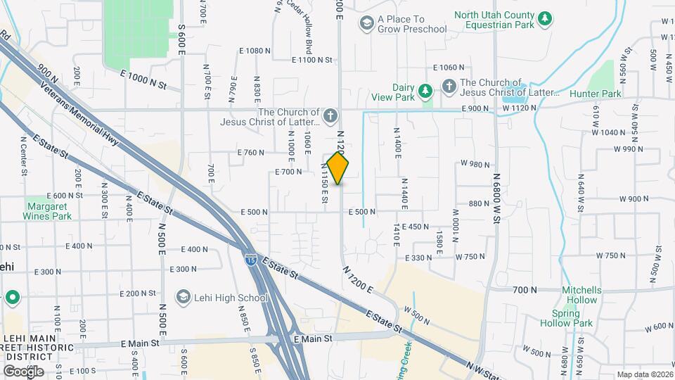 595 N 1200 E Map and Location Details