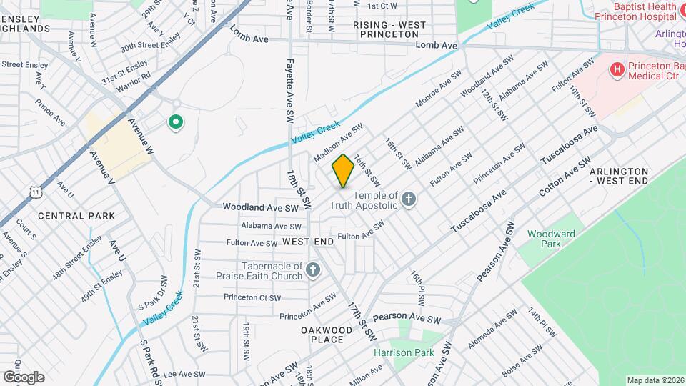 1645 Woodland Ave SW Map and Location Details