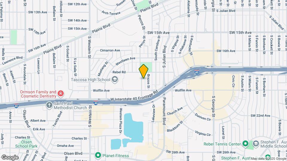 1909 Pecos St Map and Location Details