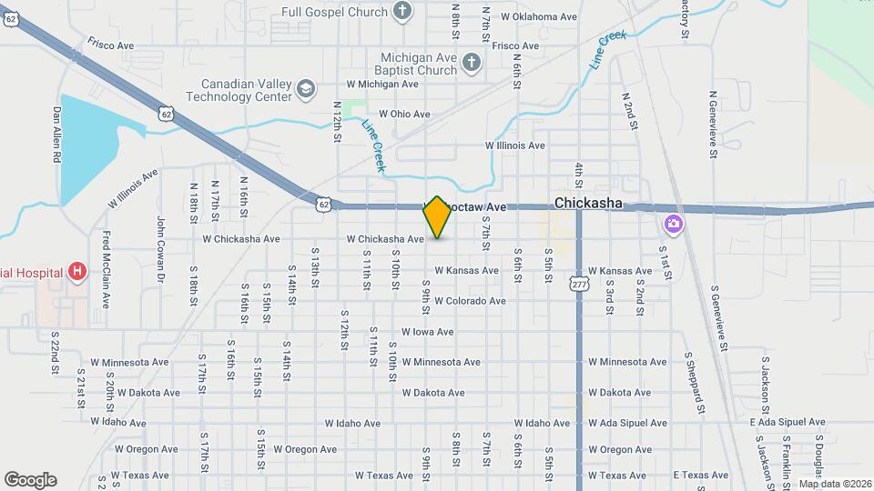 825 W Chickasha Ave Map and Location Details