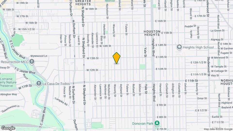 1222 Waverly St Map and Location Details