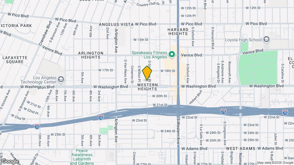 1843 S Gramercy Pl, Unit 9 Mapa y Detalles de la Ubicación
