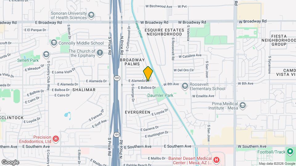 2411 E Alameda Dr Map and Location Details