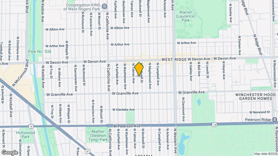 2611 W Rosemont Ave Map and Location Details