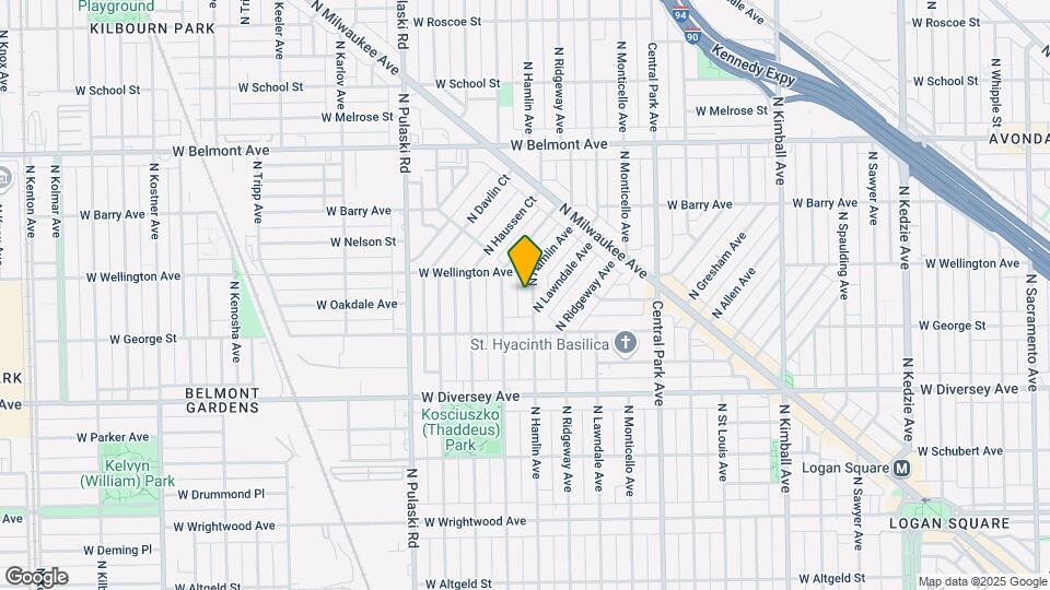 2938 N Hamlin Ave Map and Location Details