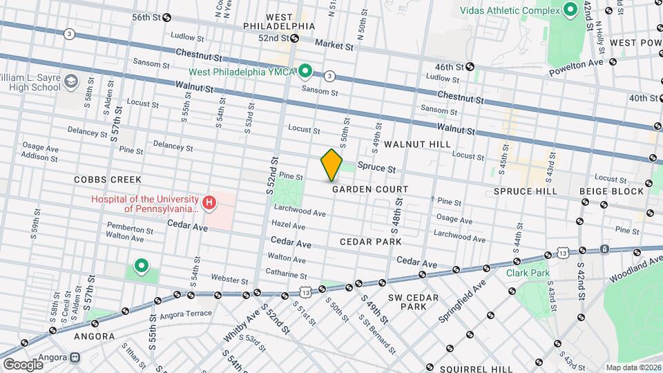 5002 Pine St, Unit 2F Map and Location Details