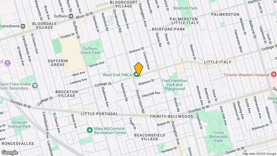 923 College St Map and Location Details