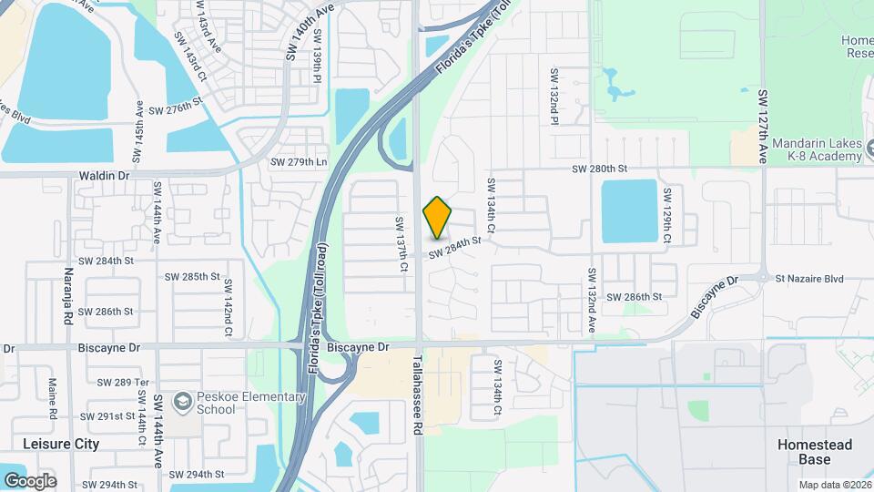 13650 SW 283rd Terrace Map and Location Details