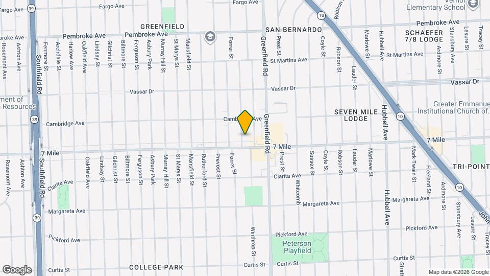 19140 Montrose St Map and Location Details