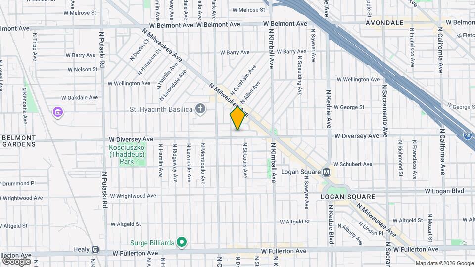 3518 W Diversey Ave, Unit 1 Map and Location Details