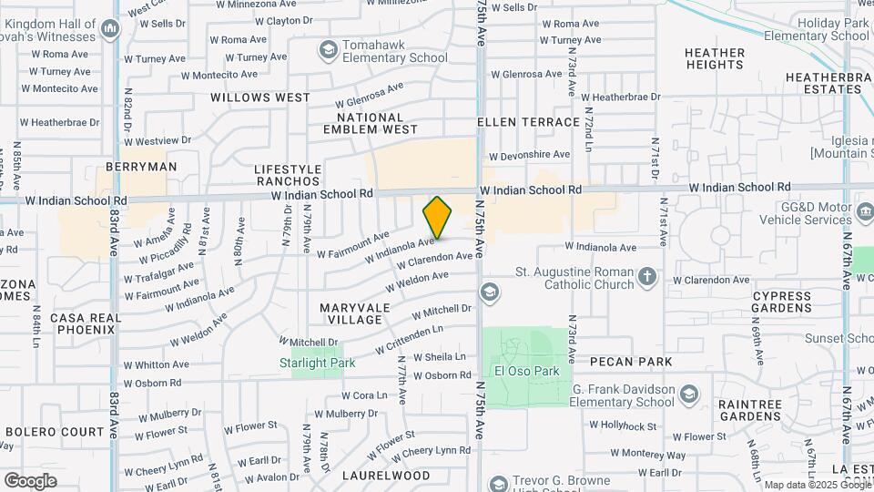 7539 W Indianola Ave Map and Location Details