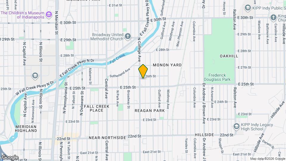 2527 N College Ave Map and Location Details