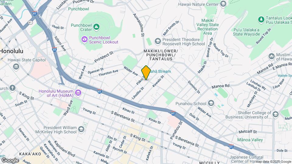 1223 Liholiho St Mapa y Detalles de la Ubicación
