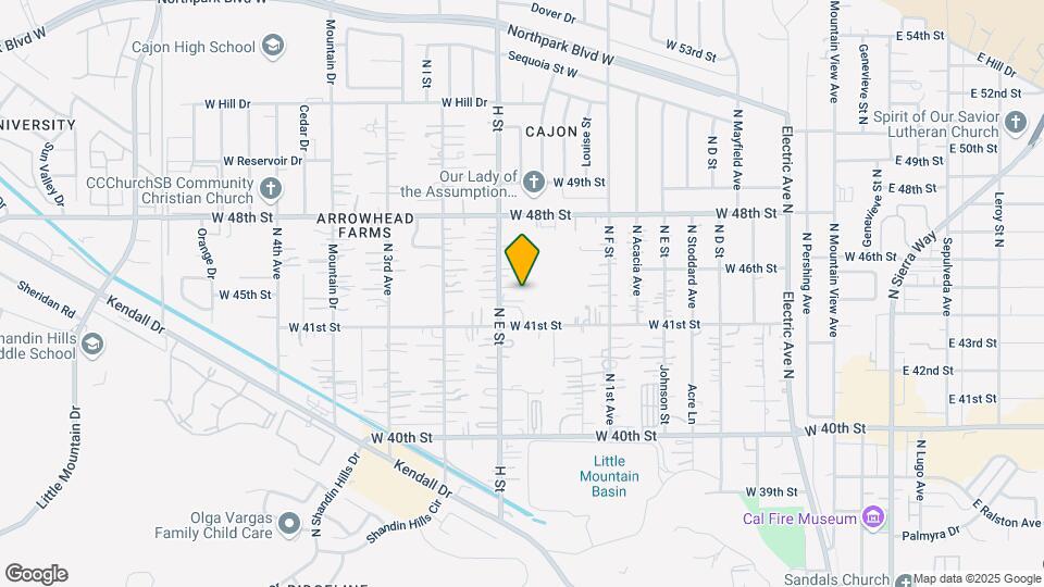 4127 N E St Map and Location Details