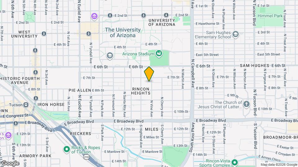 317 N Vine Ave Map and Location Details