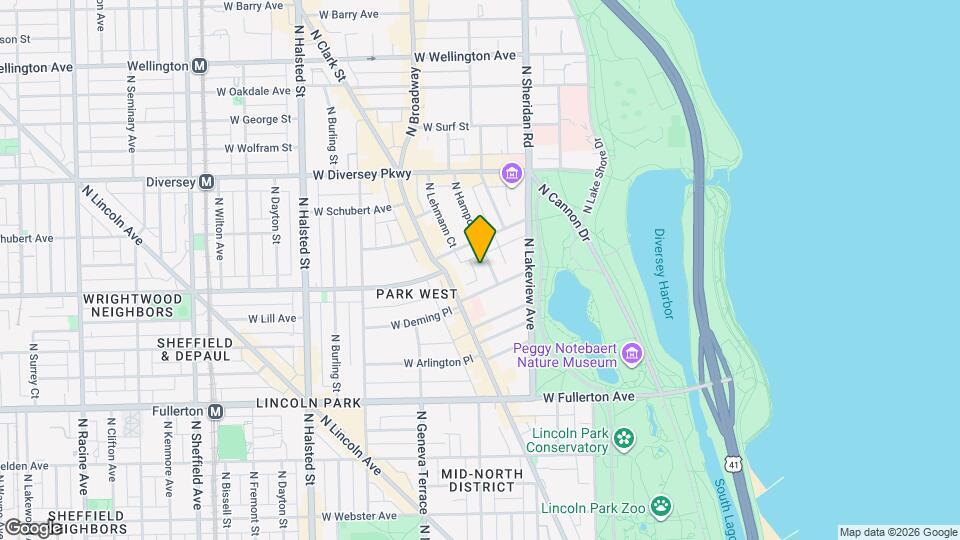 2620 N Hampden Ct, Unit J07P Map and Location Details