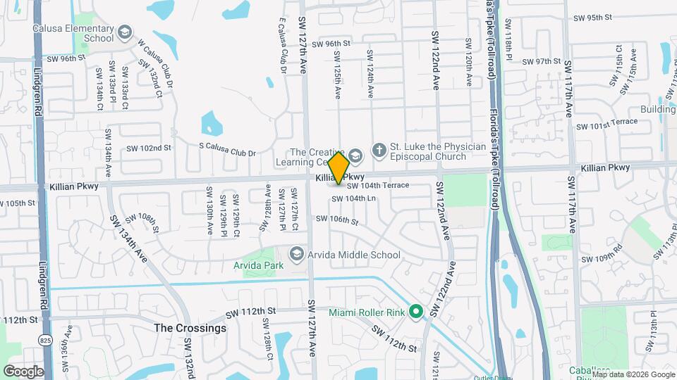 12500 SW 104th Terrace Map and Location Details