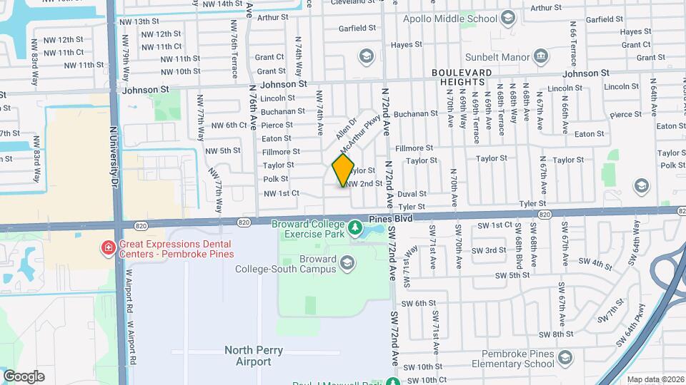 7311 NW 1st Ct, Unit Studio Mapa y Detalles de la Ubicación