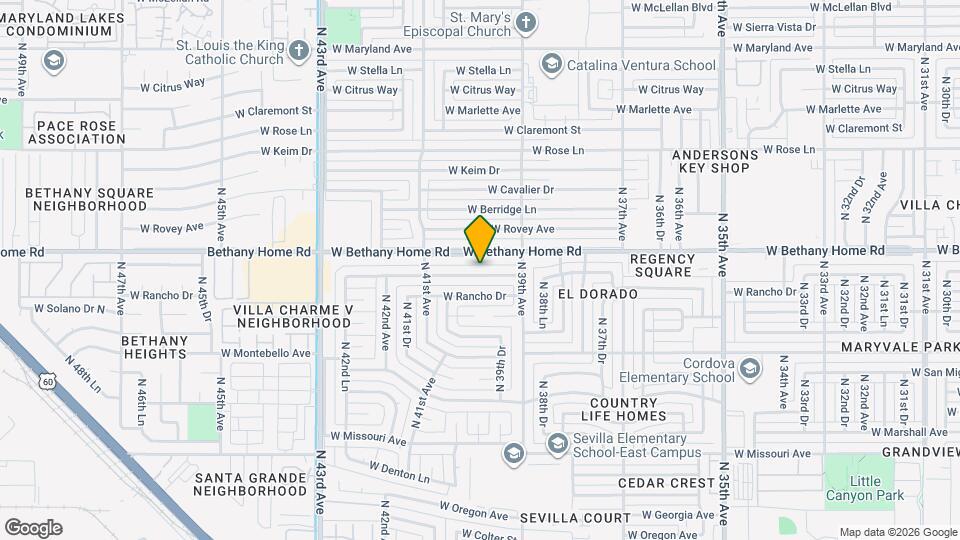 3940 W Palo Verde Dr Mapa y Detalles de la Ubicación