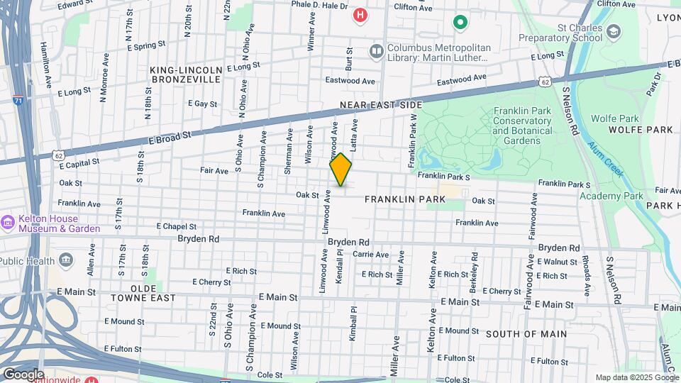 1344 Oak St Map and Location Details