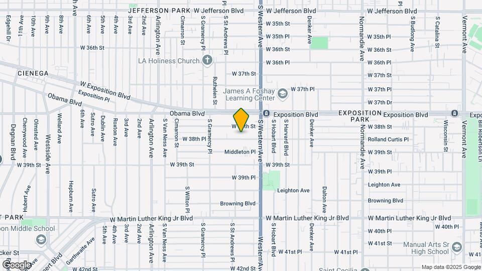 1647 W 38th Pl Mapa y Detalles de la Ubicación