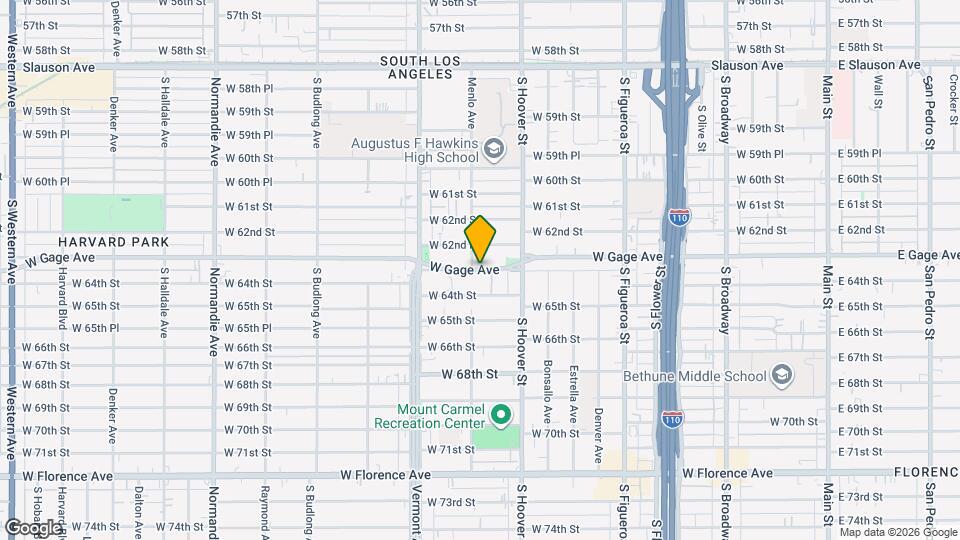 852 W Gage Ave Map and Location Details