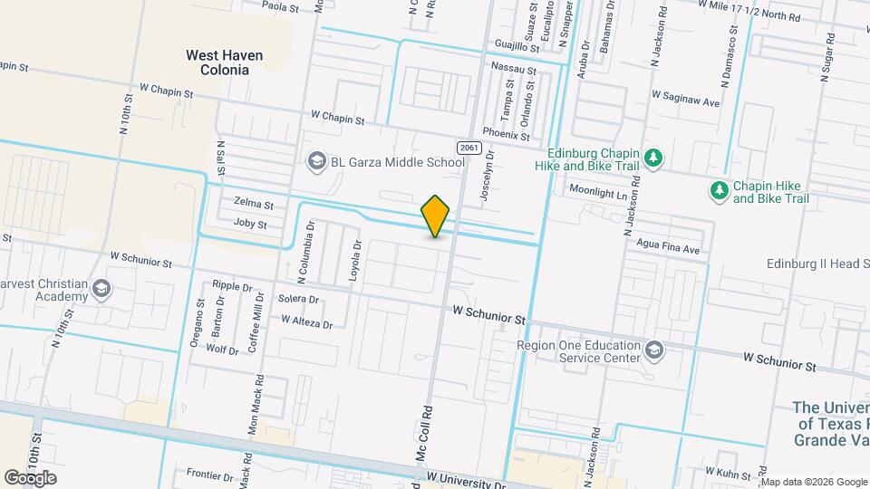 2915 W Driftwood St Map and Location Details