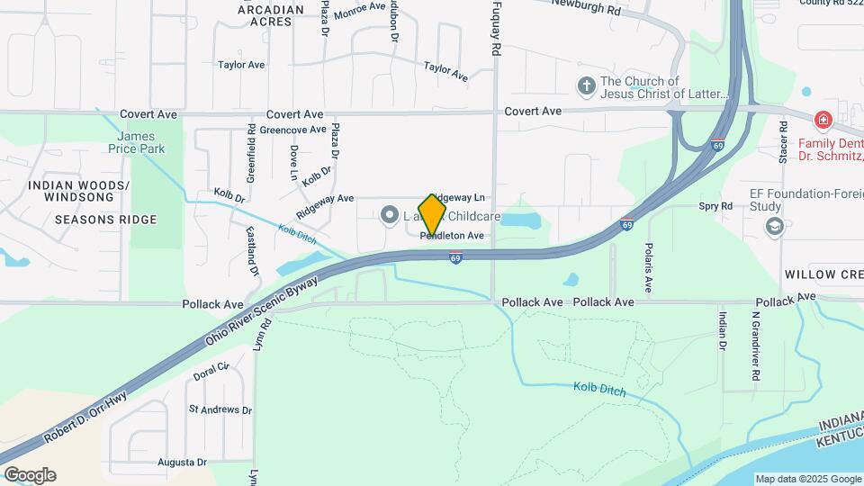 7437 Pendleton Ave Map and Location Details