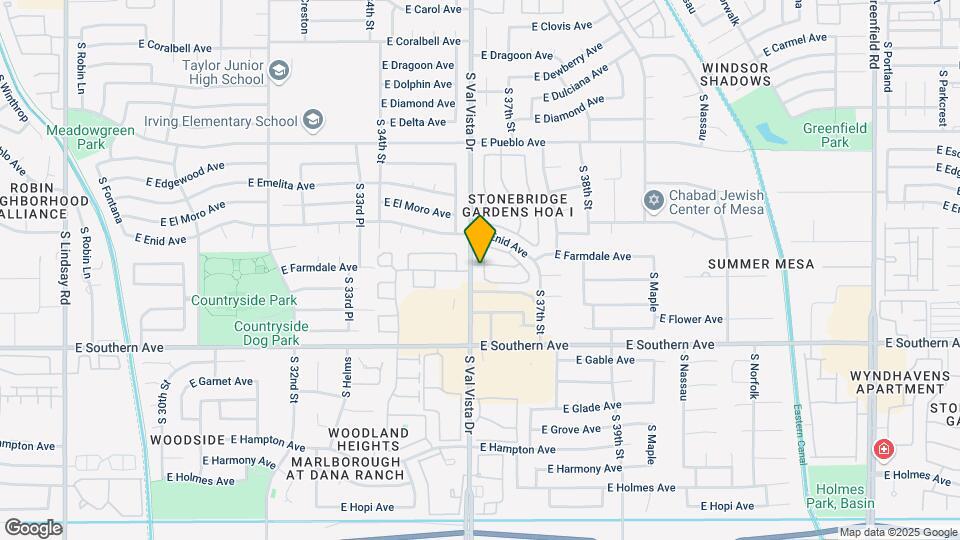 1015 S Val Vista Dr Map and Location Details