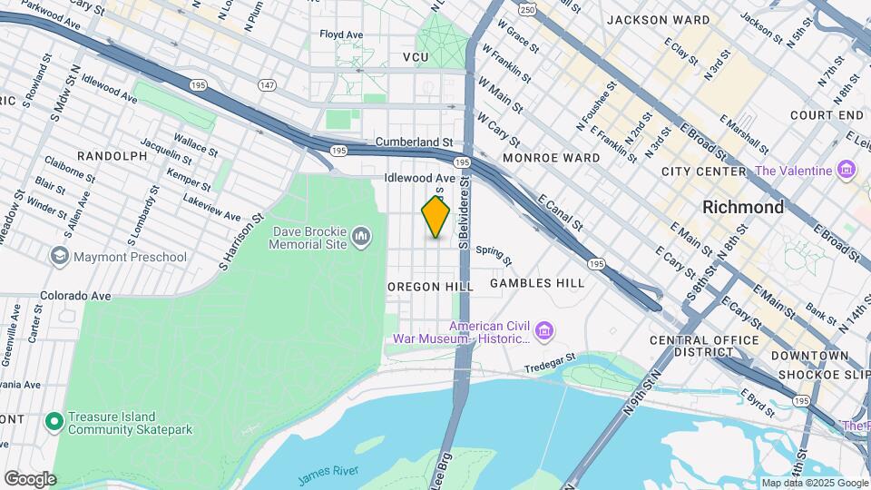 430 S Pine St Map and Location Details