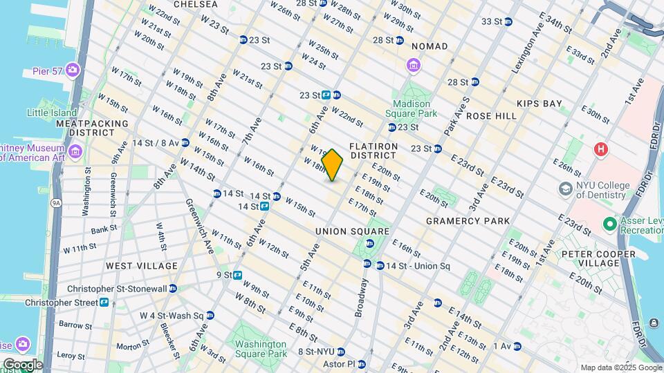 11 W 17th St Map and Location Details